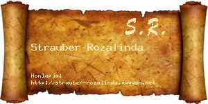 Strauber Rozalinda névjegykártya